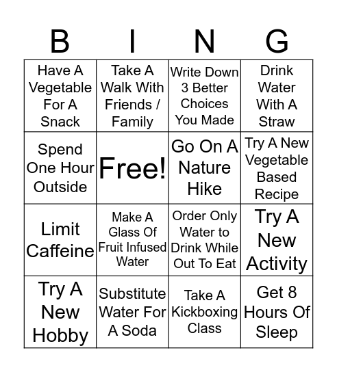 AMG/APP Healthe You Bingo - August Bingo Card