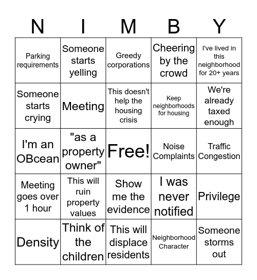 STVR Bingo Card