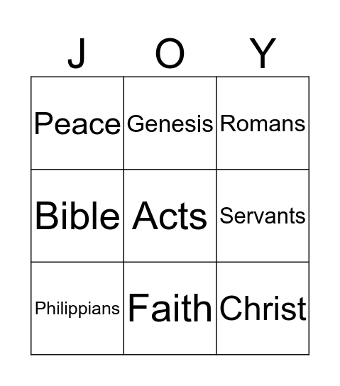 Hands in Harmony Bingo Card