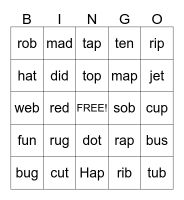 Bingo Card