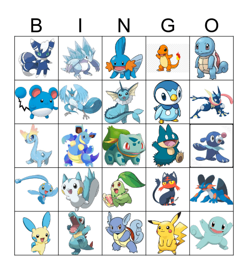 Pokemon Bingo Card