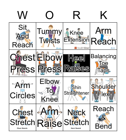 Chair Activity Bingo  Bingo Card