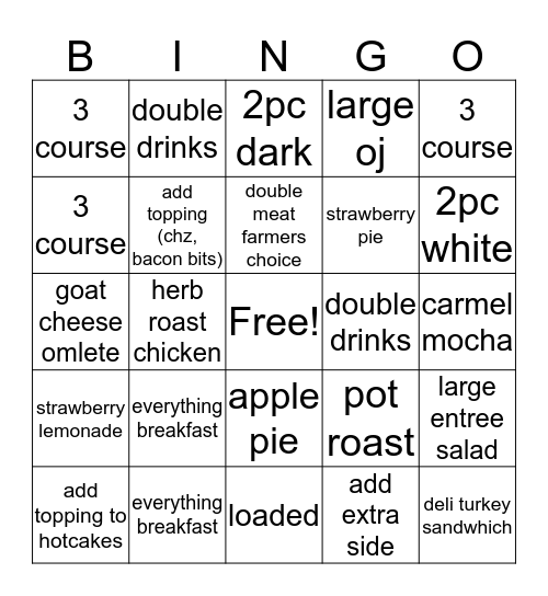 tuesday bingo! :) Bingo Card