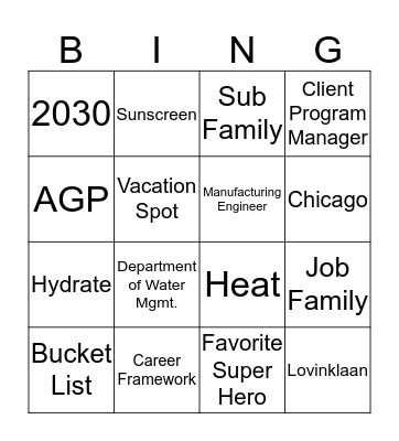 Shared Services Bing(o)! Bingo Card