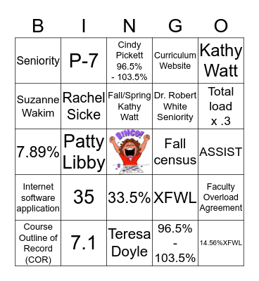 Scheduling & Curriculum BINGO Card