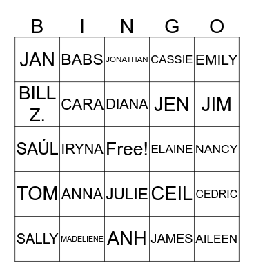 FUN FACTS BINGO Card