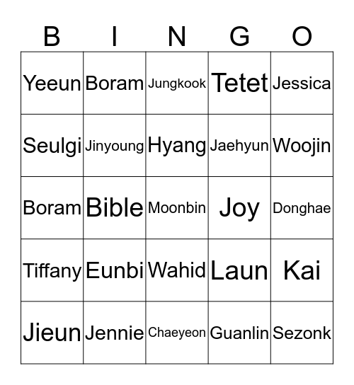 ENAMOONBIN98 Bingo Card