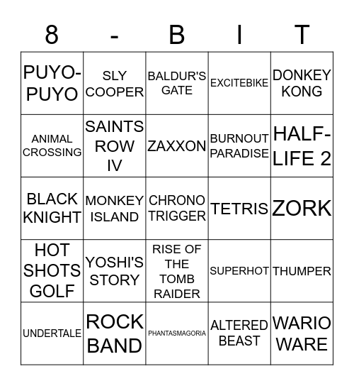 WAIT, WHAT? IS THIS BINGO? Bingo Card