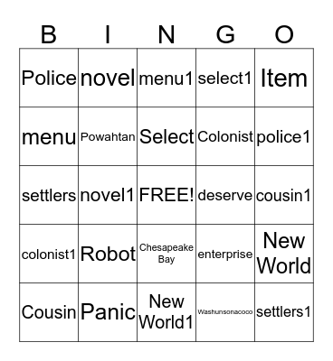 Jalynn  Bingo Card