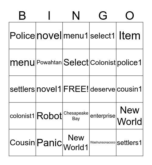 Jalynn  Bingo Card