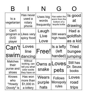 OUR ROOTS RUN DEEP Bingo Card