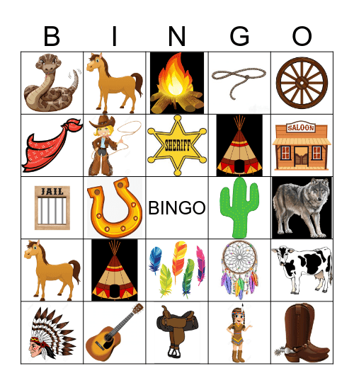 WILD WILD WEST Bingo Card