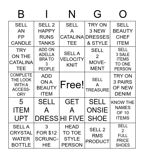 FP QUEENS Bingo Card