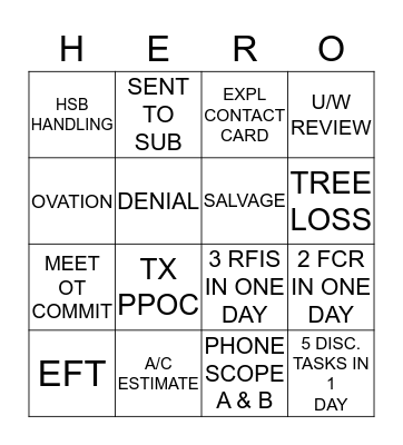 FIRE TEAM MANAGED Bingo Card