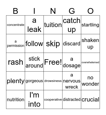 Check it Out  Bingo Card