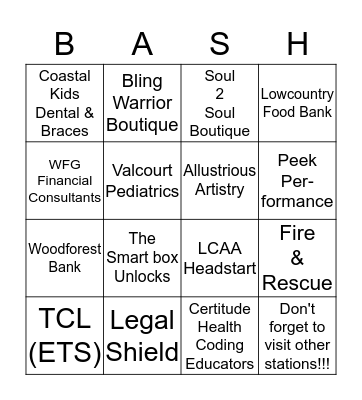 2nd Annual Community Back to School Bingo Card