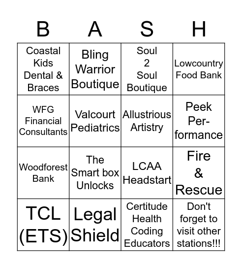 2nd Annual Community Back to School Bingo Card