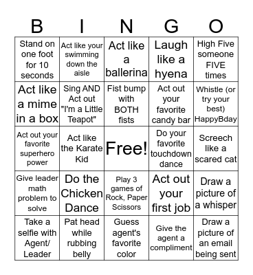 Bonkers Bingo Card