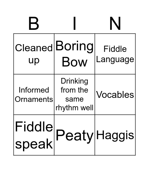 Alasdair Quote Bingo Card