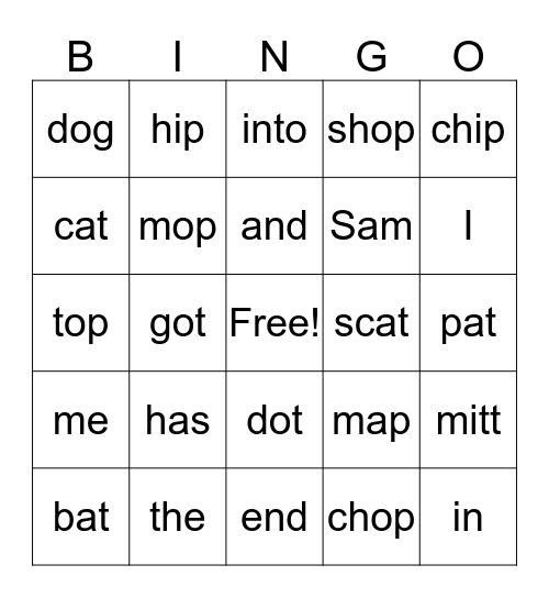 Granny's Bingo Card