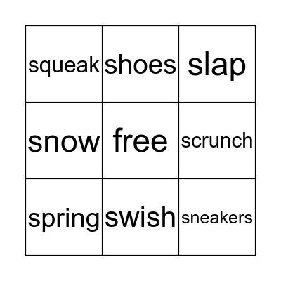 S-Blend Bingo Card