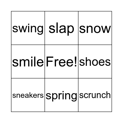 S-Blend Bingo Card