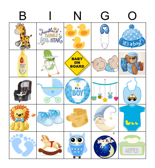 B  A  B  Y       B O Y Bingo Card
