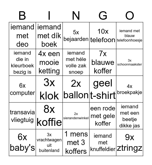 Bingo a lá Spanjola Bingo Card