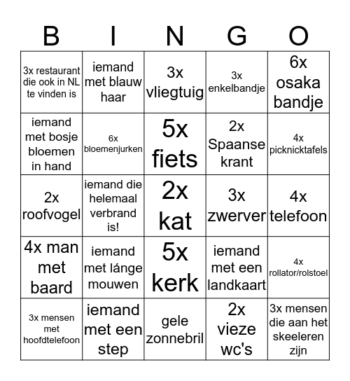 Bingo a lá Spanjola 2.0 Bingo Card