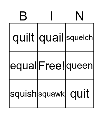 July- Week 4 Bingo Card