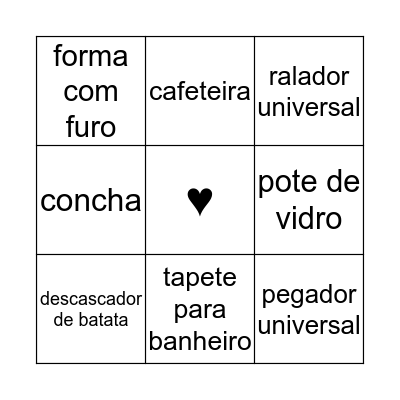 Chá da Jorjinha Bingo Card