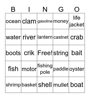 Bingo Card