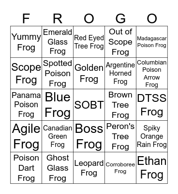 Eat This Frog! Bingo Card
