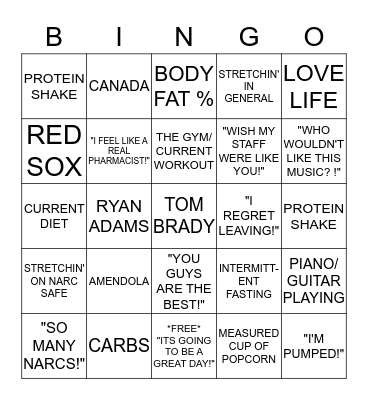 NICK-ISMS Bingo Card