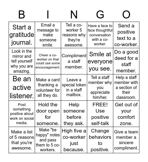 Pawsitivity Bingo Card