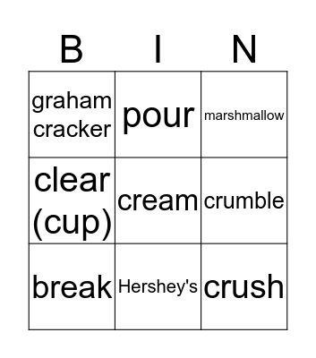 S'MORES BINGO Card