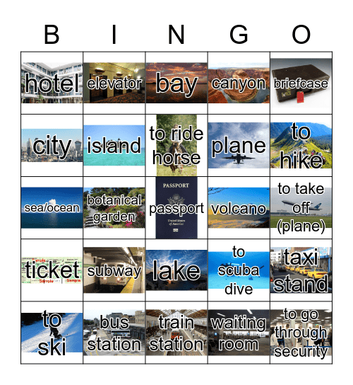 De viaje Bingo Card