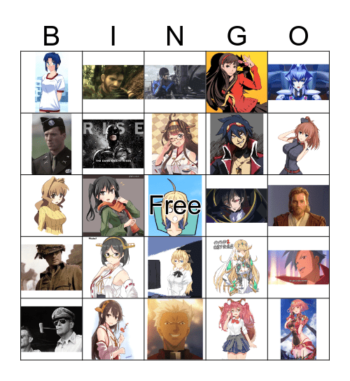 Favorite Character Bingo Card