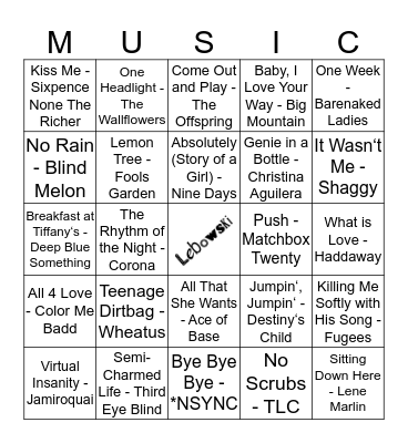 303 Bingo Card