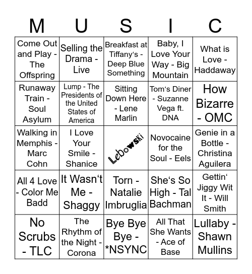 312 Bingo Card