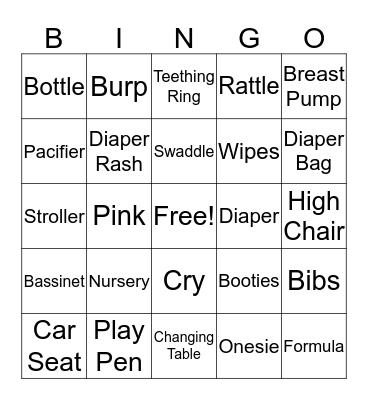 BABY BINGO Card