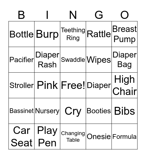 BABY BINGO Card