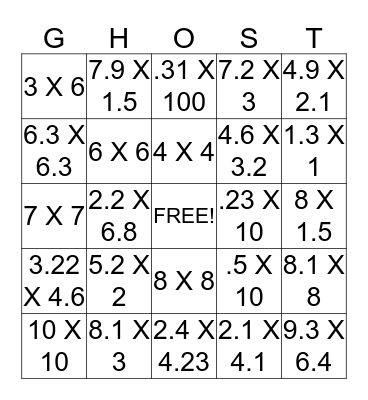 Happy Halloween Bingo Card