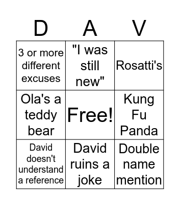 Speaker of the House Bingo Card