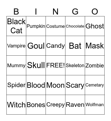 3 SOUTH HALLOWEEN BINGO!! Bingo Card