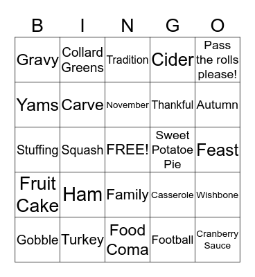 Atlanta EEU Fall Bingo Card