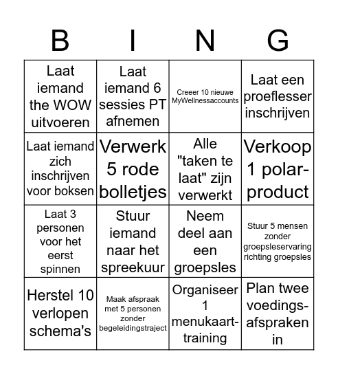 BetterBodiesBingo Card