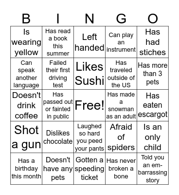 Bingo Card