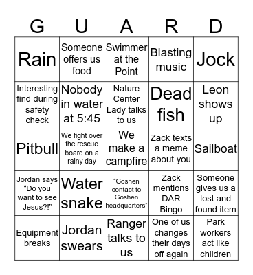 DAR Bingo 3.0 Bingo Card
