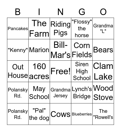 LEIGHOW BINGO Card